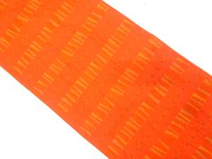 未使用品　横段に抽象模様織り出し　全通袋帯